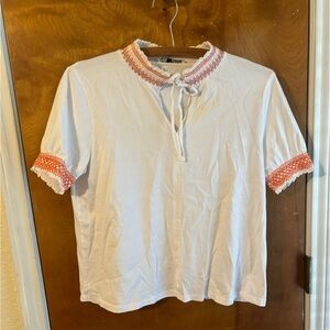 Zara Tie Neck Boho Top